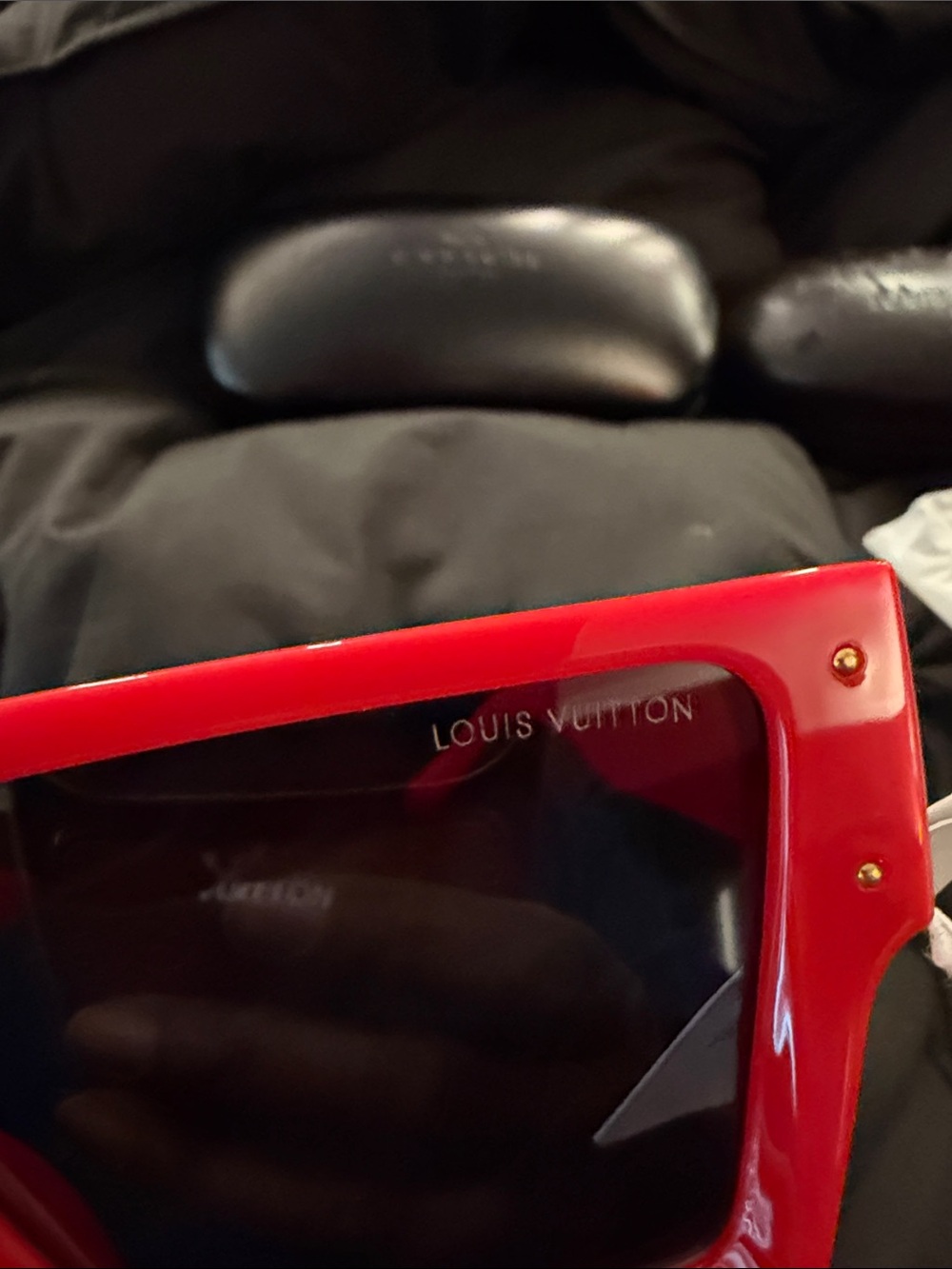 Louis Vuitton Red Rectangular Shield Sunglasses-NO TAG! - Picture 5 of 8